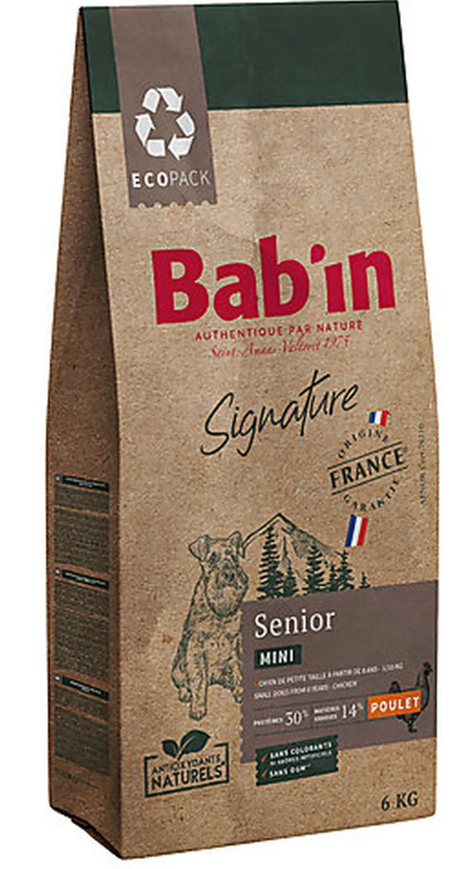 Bab'in - Croquettes Poulet pour Chien Mini Senior