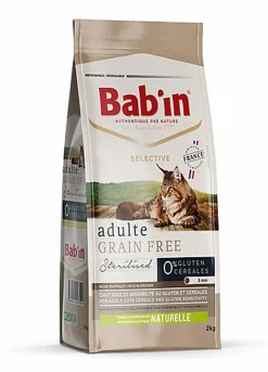 Bab'in - Croquettes SELECTIVE GRAIN FREE Poulet pour Chat - 2Kg