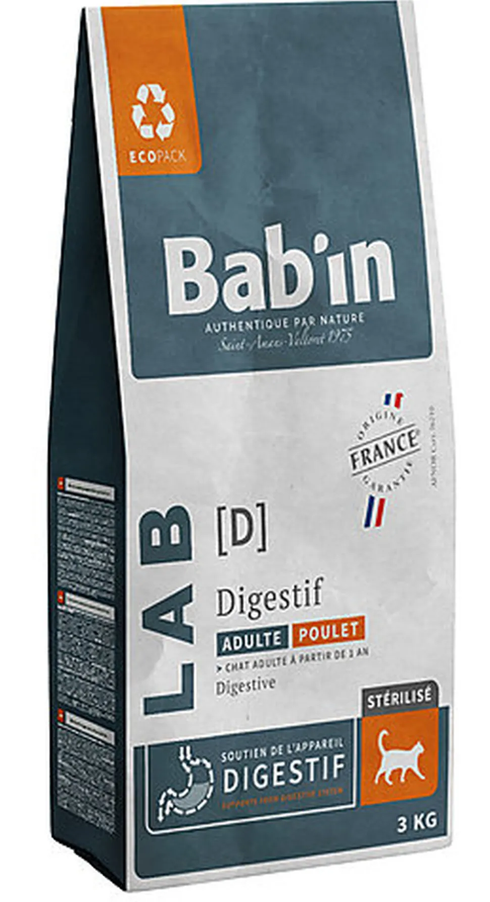 Bab'in - Croquettes Vétérinaires LAB Digestion pour Chat