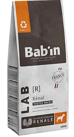 Bab'in - Croquettes Vétérinaires LAB Insuffisance Rénale pour Chien Medium & Maxi