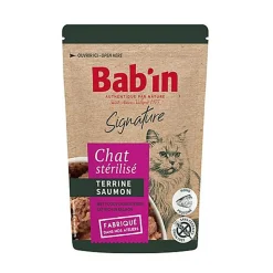 Bab'in - Terrine au Saumon pour Chats  - 80g