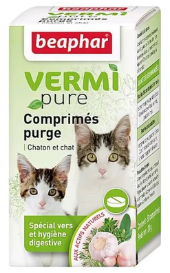Beaphar - Boîte de 50 Comprimés Purge aux Plantes de pour chat - 18,5g