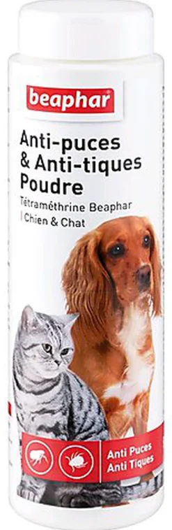 Beaphar - Poudre Anti-puces et Anti-tiques pour Chiens et Chats - 150g