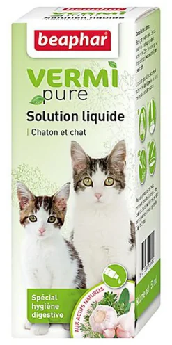 Beaphar - Solution Liquide Digestive Vermi Pure pour Chat et Chaton - 50ml