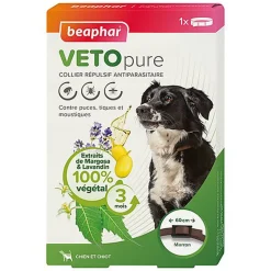 Beaphar - VETOpure collier répulsif antiparasitaire pour chien et chiot - Marron