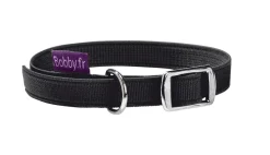 Bobby - Collier Elastique Anti-Etranglement Noir pour Chat