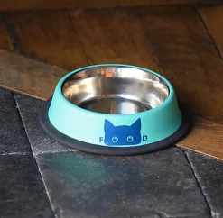 Bobby - Gamelle Inox Antidérapante pour Chats - Bleu