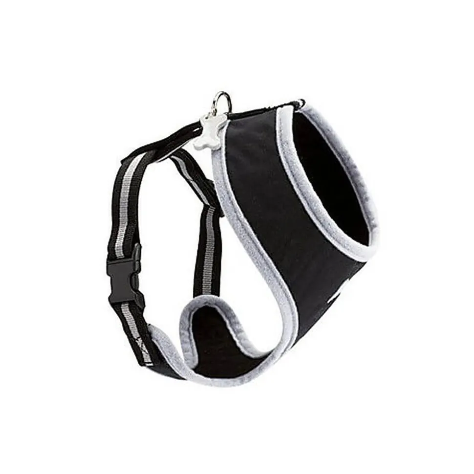 Bobby - Harnais Pap Arlequin en Nylon Noir pour Chien