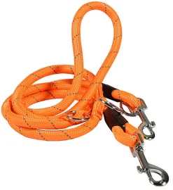 Bobby - Laisse 3 Positions Walk Orange pour Chiens