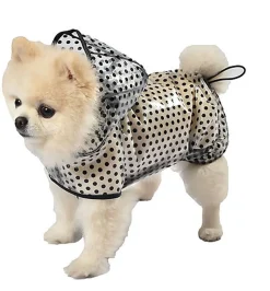 Bobby - Manteau Cire Noir Transparent pour Chiens
