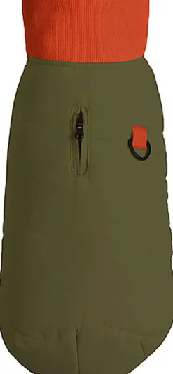 Bobby - Manteau Contraste Kaki pour Chiens -  34cm/S