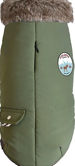 Bobby - Manteau Finlande Vert de Gris pour Chiens - 28cm/XS