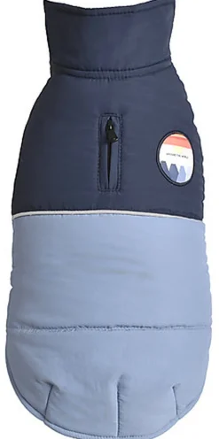 Bobby - Manteau Fluffy Bleu pour Chiens - 36cm/M