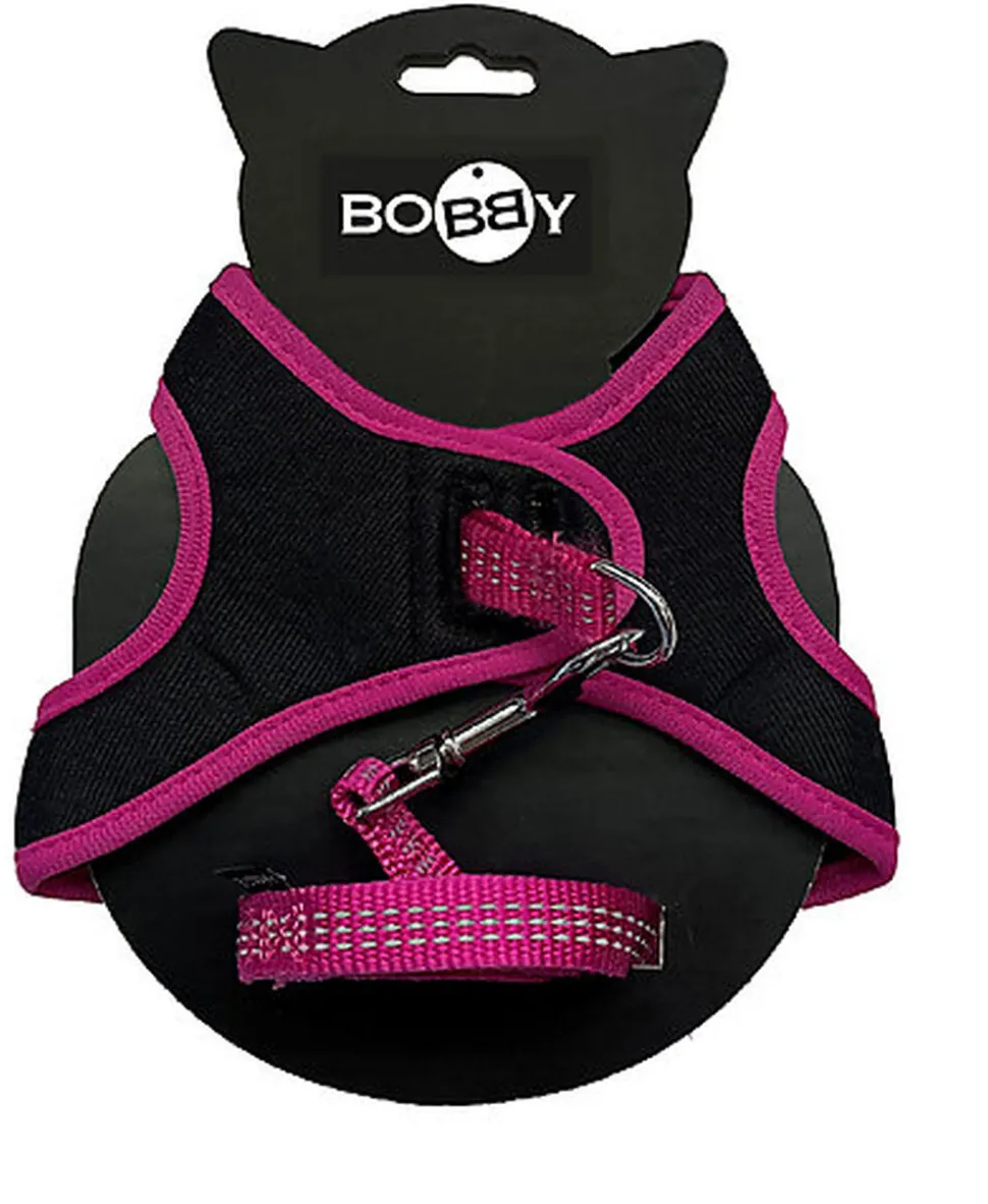 Bobby - Pack Harnais Mini + Laisse Safe Noir pour Chat
