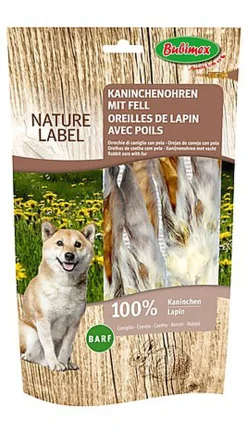 Bubimex - Friandises Oreilles de lapin avec Poils pour Chien - 100g