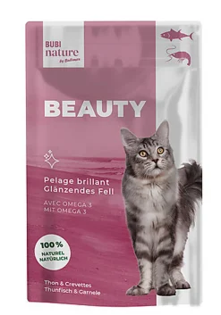 Bubimex - Pâtée Bubi Nature Beauty Thon Crevettes pour Chat - 70g