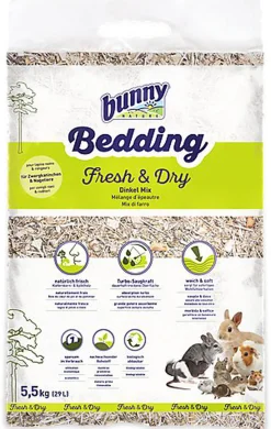 BunnyNature - Litière naturelle mélange épeautre Bedding Fresh & Dry - 29 l