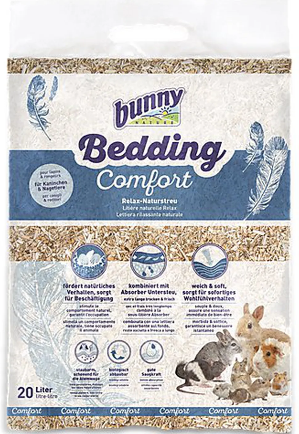 BunnyNature - Litière naturelle relax Bedding Comfort - 20 l