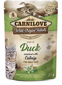 Carnilove - Chat Adulte Canard Et Herbe À Chat - Pochon - 85g