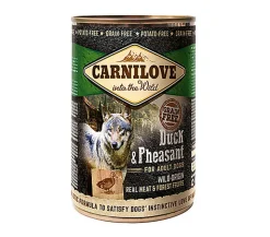 CARNILOVE - CHIEN ADULT CANARD & FAISAN BOÎTE - 400 GR