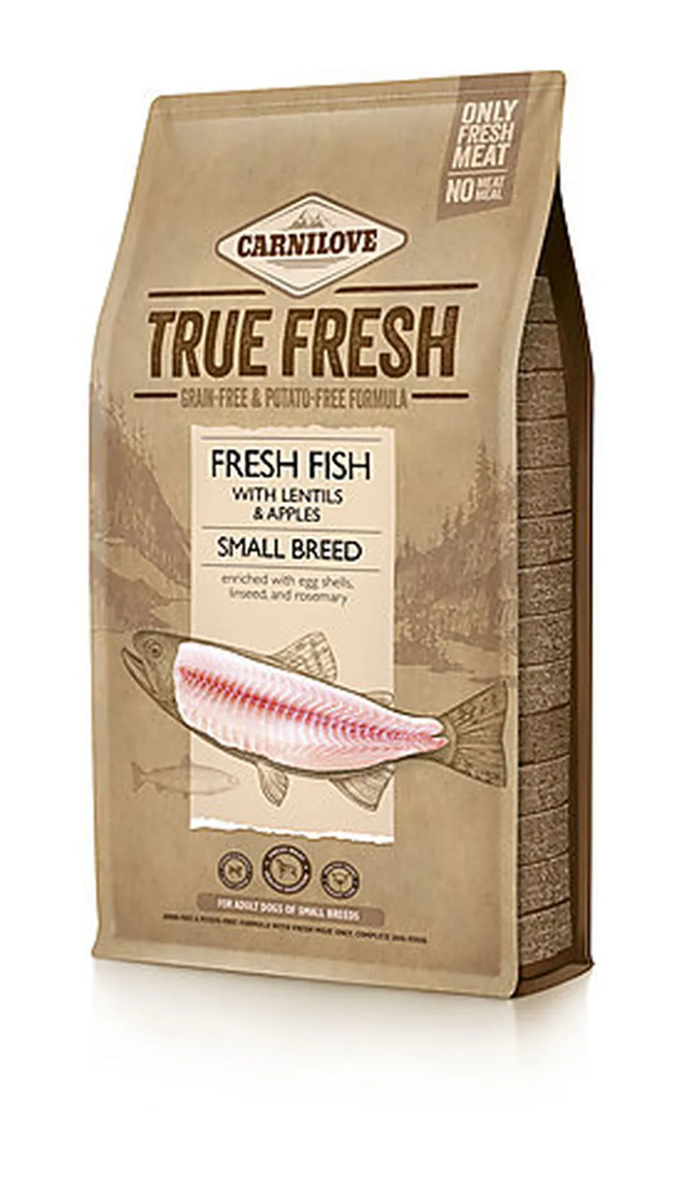 Carnilove - Croquettes True Fresh Small Adult au Poisson pour Petits Chiens - 1,4Kg