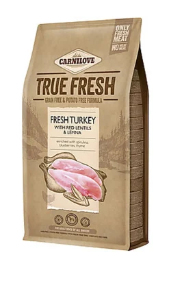 Carnilove - Croquettes True Fresh Adult à la Dinde pour Chiens - 4Kg