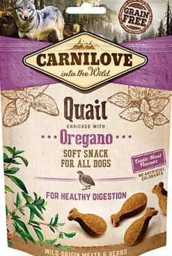 Carnilove - Friandises Semi-humide Caille et Origan pour Chien - 200g
