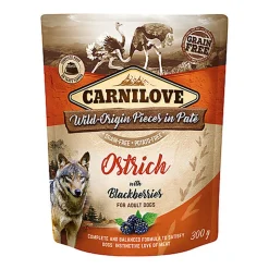 Carnilove - Sachet Fraîcheur Adulte Autruche et Mûres pour Chiens - 300g