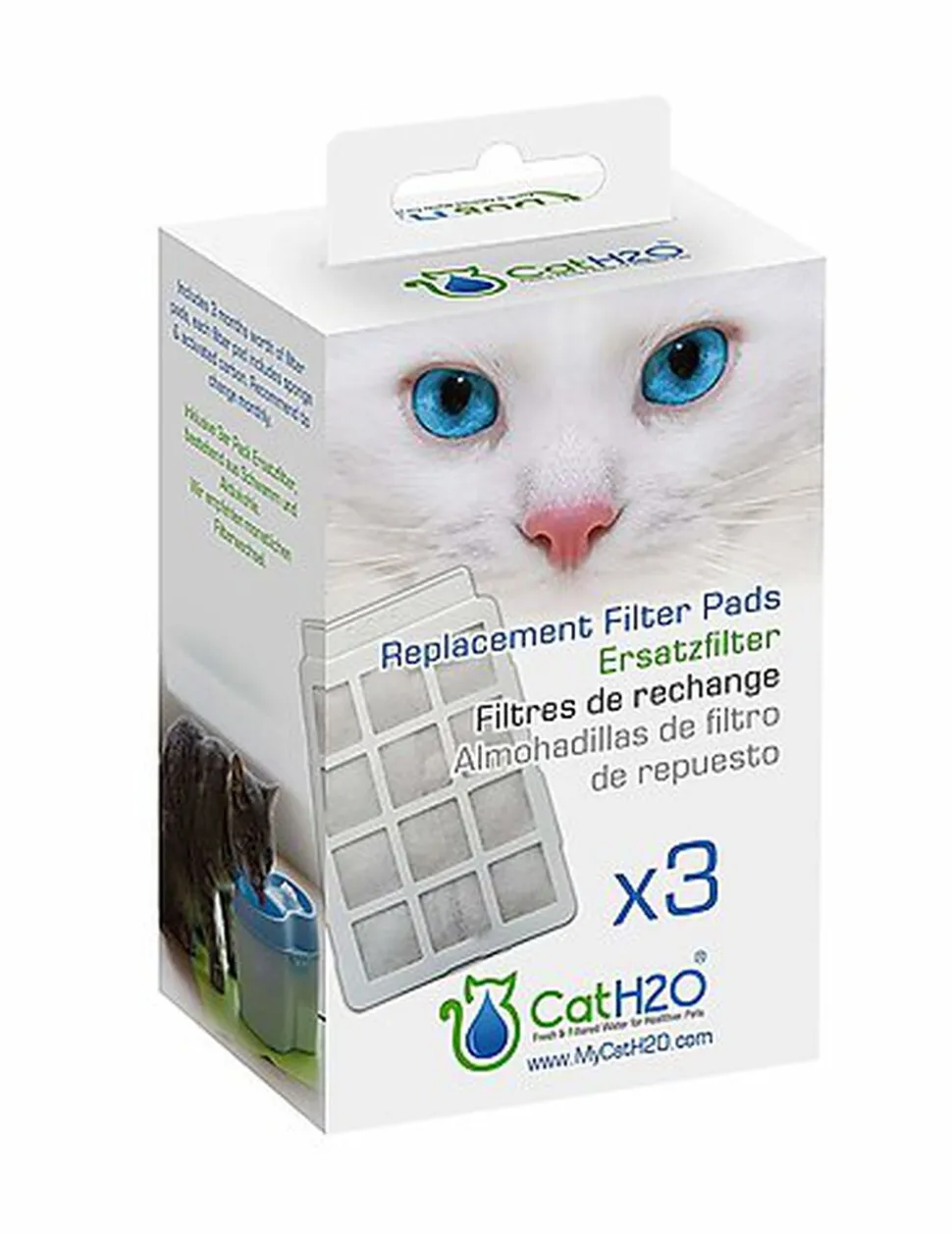 Cat H2O & Dog H2O - Filtres de Remplacement pour Fontaine à Eau - x3