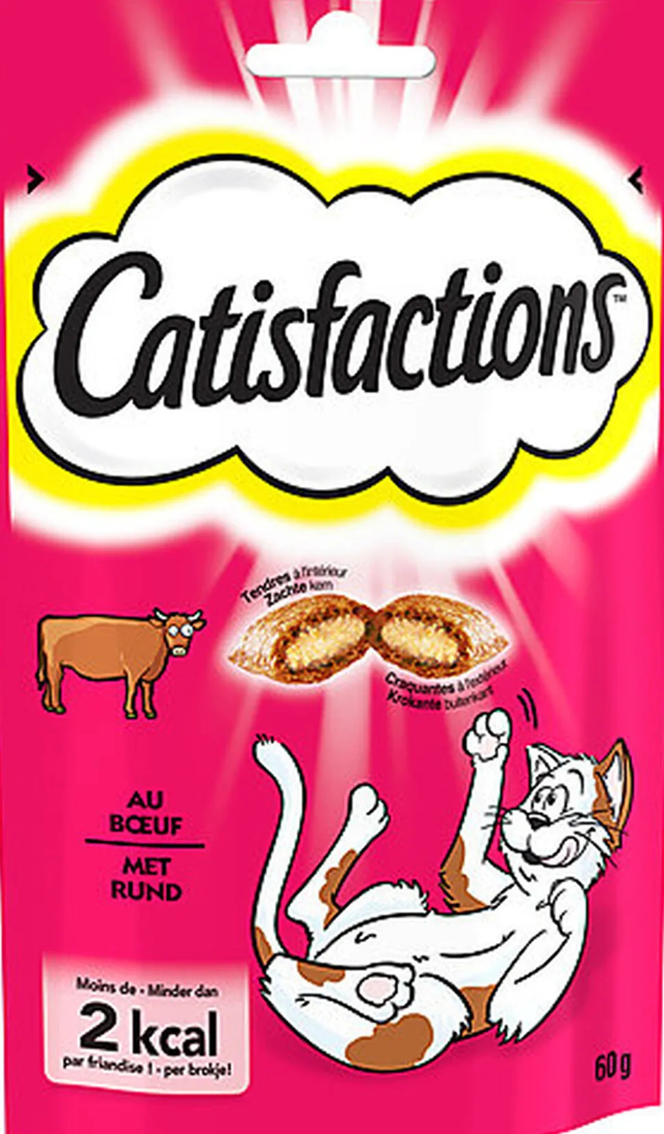 Catisfactions - Friandises au Bœuf pour Chat - 60g