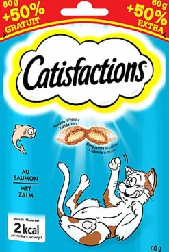 Catisfactions - Friandises au Saumon pour Chat - 60g + 50% Gratuit