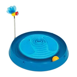 Catit - Jouet Circuit 3 en 1 Bleu pour Chats - 38cm