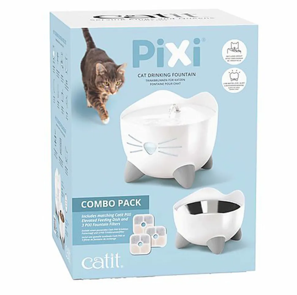 Catit - Kit Abreuvoir et Mangeoire Pixi Combo pour Chats