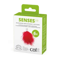 Catit - Plumes de Rechange Senses 2.0 Champignon pour Chat - x6