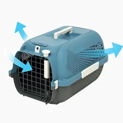 Catit boite transport gris-bleu pm