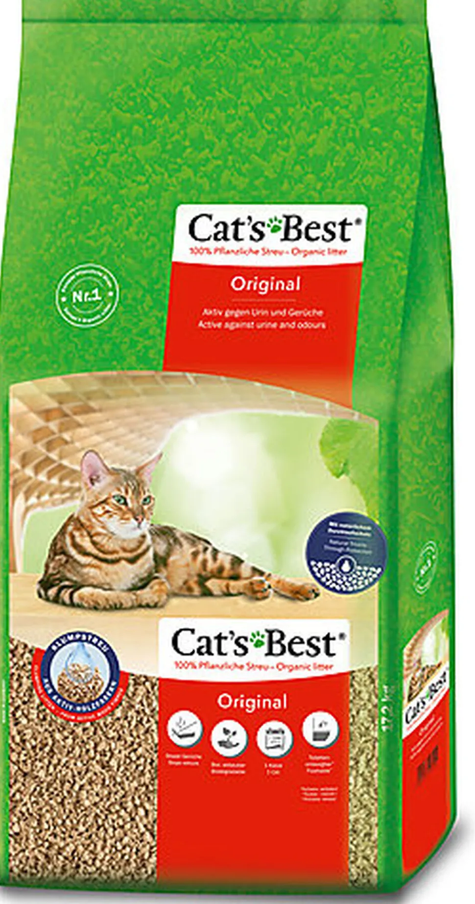 Cat's Best - Litière Végétale Original pour Chat - 40L