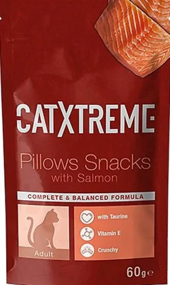 CATXTREME - Friandises Adult Pillows Snacks Saumon pour Chats - 60g