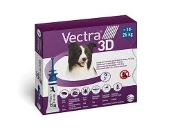 Ceva - Pipettes Antiparasitaires Vectra 3D 10-25Kg pour Chiens - x3