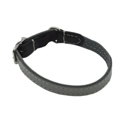 Comme Un Roi - Collier Cuir So Nature Gris pour Chat - 30cm
