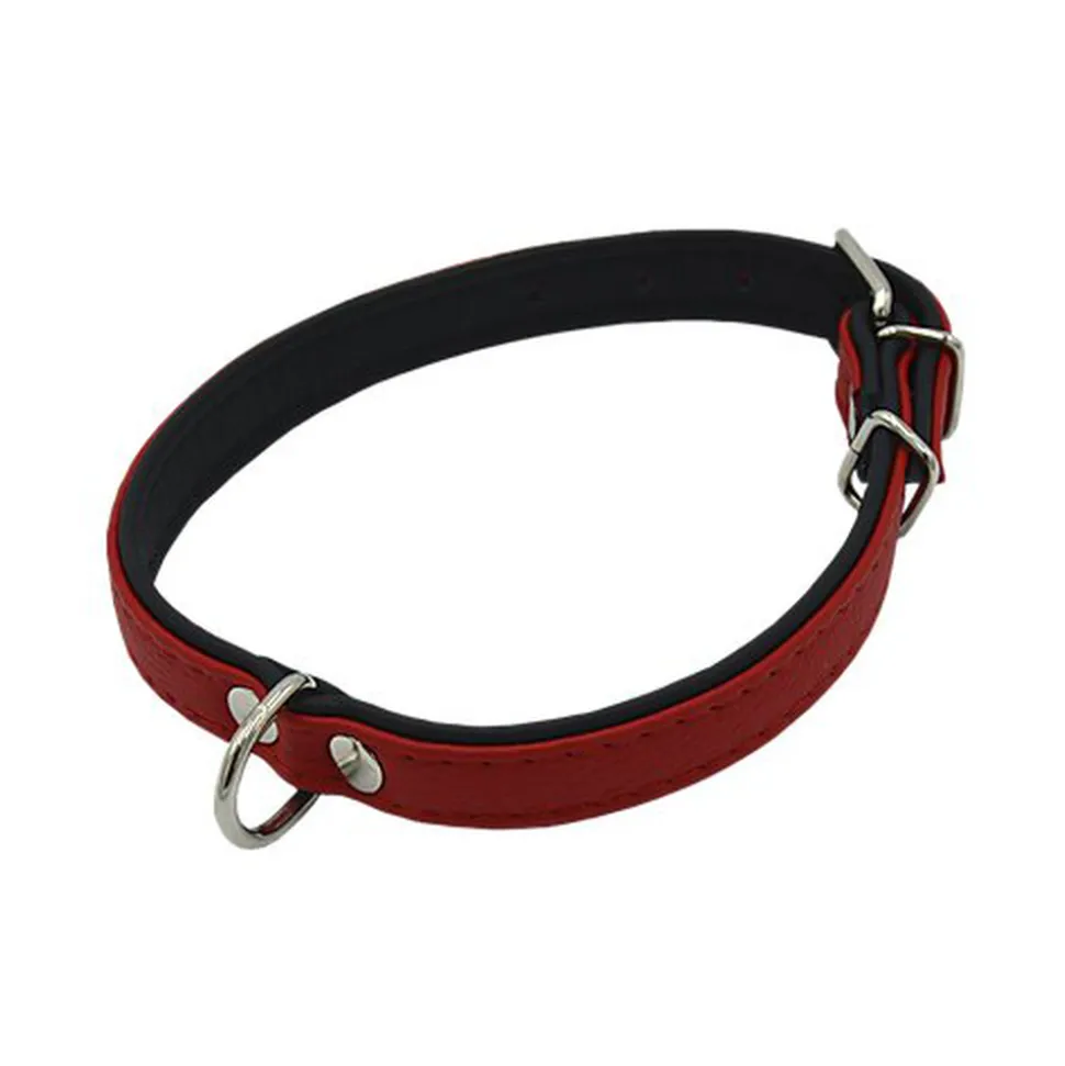 Comme Un Roi - Collier Cuir So Funky Rouge / Noir pour Chien