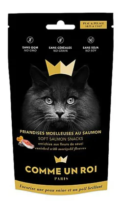 Comme Un Roi - Friandises Skin & Coat au Saumon pour Chat - 50g