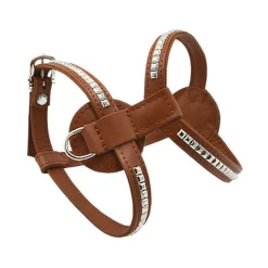Comme Un Roi - Harnais Bulldog Cuir So Chic Caramel pour Chien