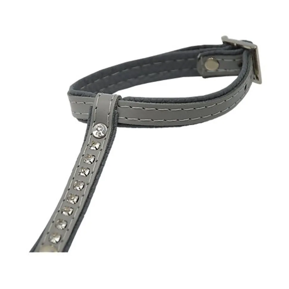 Comme Un Roi - Harnais et Laisse Cuir So Nature Gris pour Chat - TU