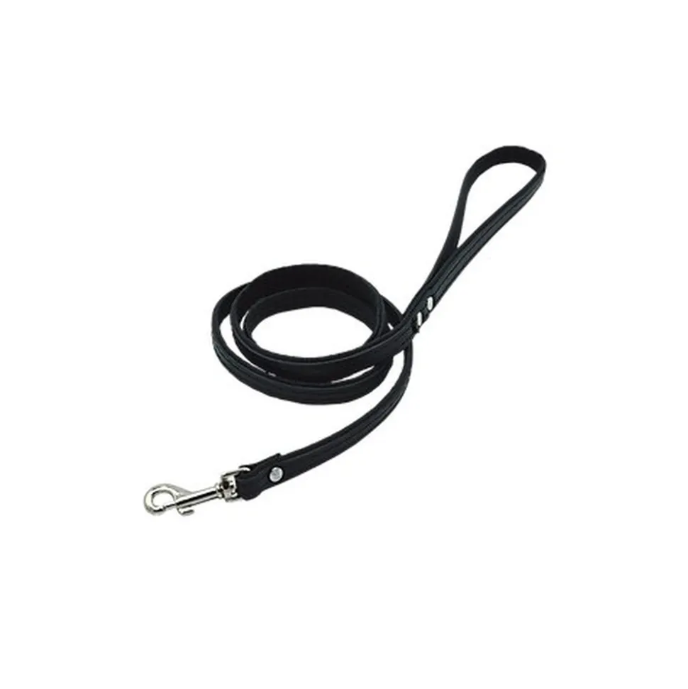 Comme Un Roi - Laisse Cuir So Chic Noir pour Chien - 120cm