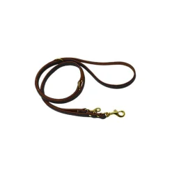 Comme Un Roi - Laisse Cuir Ajustable So Chic Marron / Caramel pour Chien - 200cm
