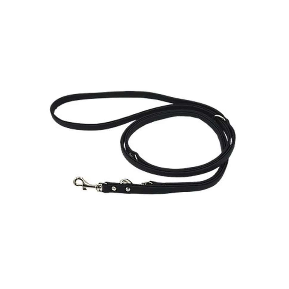 Comme Un Roi - Laisse Cuir Ajustable So Chic Noir pour Chien - 200cm