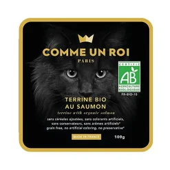 Comme Un Roi - Terrine Bio au Saumon pour Chat - 100g