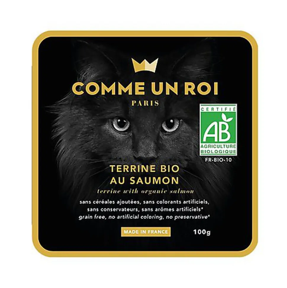 Comme Un Roi - Terrine Bio au Saumon pour Chat - 100g