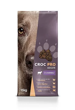 Croc Pro - Croquettes Adulte à l'Agneau pour Chiens - 15Kg