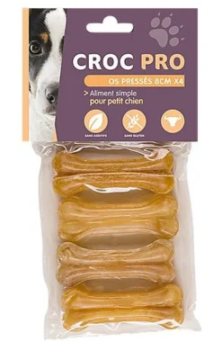Croc Pro - Os à Mâcher 8cm pour Chiens - x4